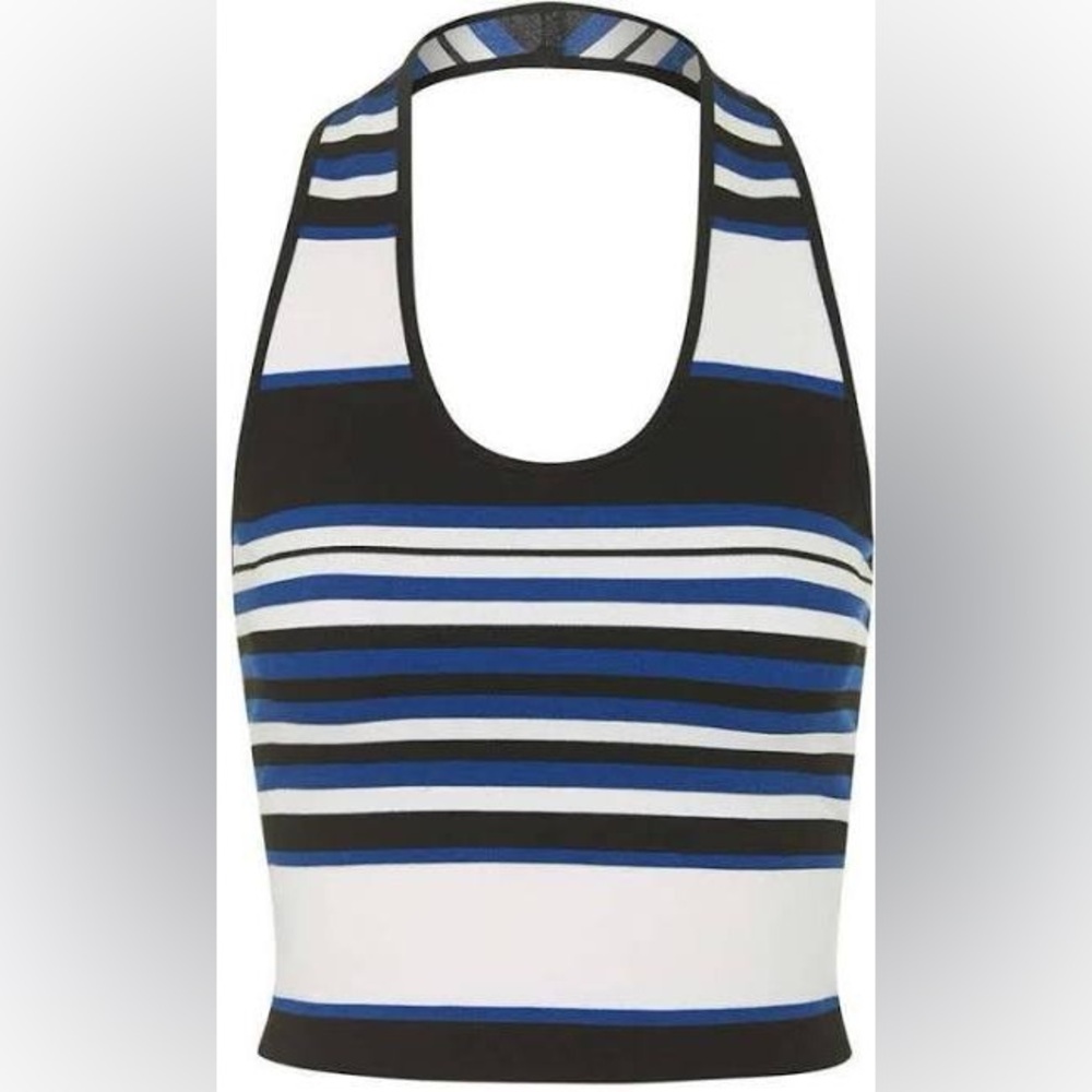 Topshop Halter-Neck Stripped Top
